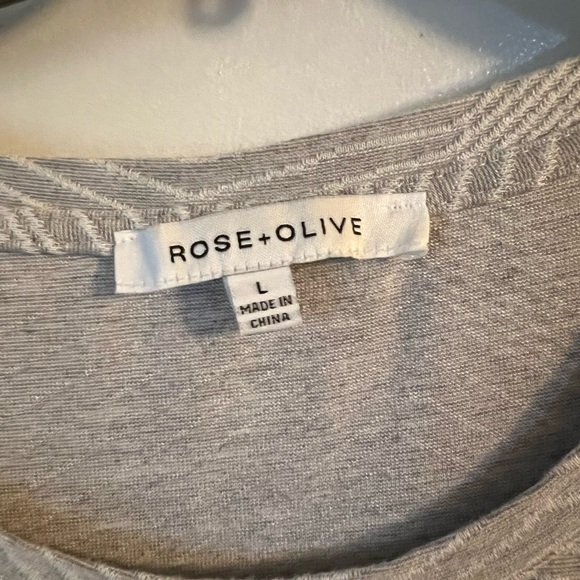 Rose + Olive textured shirt Large - Picture 2 of 5